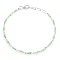 Brazalete en plata con Tsavorita