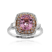 Anillo en oro con Espinela de Birmania rosa (CIRARI)