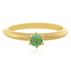 Anillo en plata con Esmeralda de Etiopía