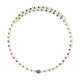 Collar al cuello en acero con Rubí de Mozambique (Riya)