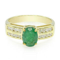 Anillo en plata con Esmeralda de Bahía