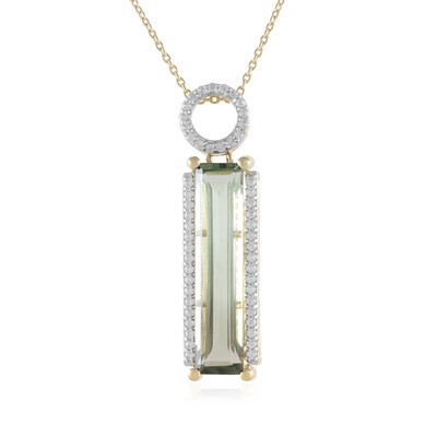 Collar en plata con Amatista verde