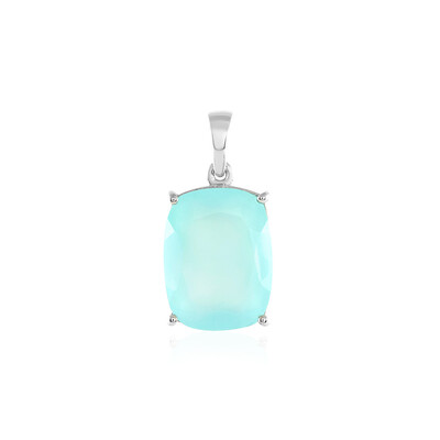 Colgante en plata con Calcedonia agua