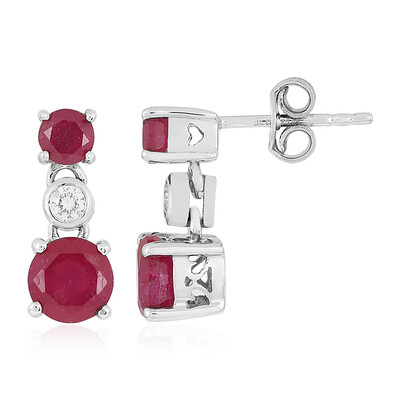 Pendientes en plata con Rubí de Madagascar