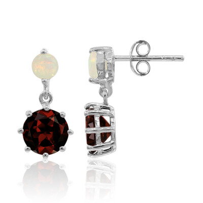 Pendientes en plata con Granate