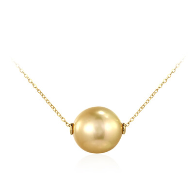 Collar en oro con Perla dorada del mar del sur (TPC)