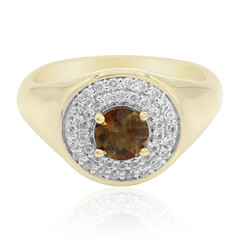 Anillo en oro con Andalucita