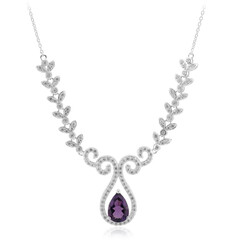 Collar en plata con Amatista de Zambia