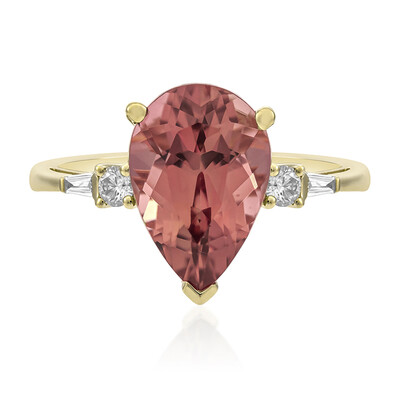 Anillo en oro con Turmalina neón del Congo (AMAYANI)