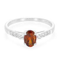 Anillo en plata con Granate Hesonita