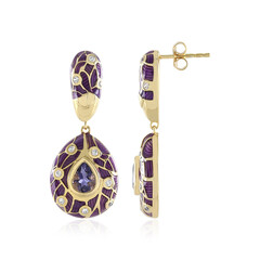 Pendientes en plata con Iolita (Adela Silber)