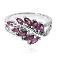 Anillo en plata con Rodolita