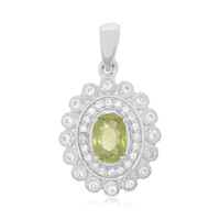 Colgante en plata con Turmalina cuprífera