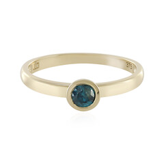 Anillo en oro con Diamante azul I1