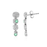Pendientes en plata con Esmeralda de Colombia