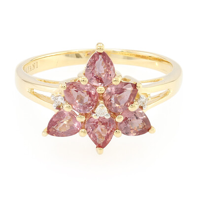 Anillo en oro con Zafiro Padparascha no calentado (AMAYANI)