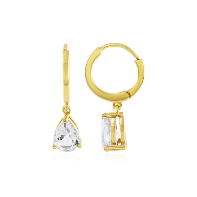 Pendientes en plata con Topacio blanco