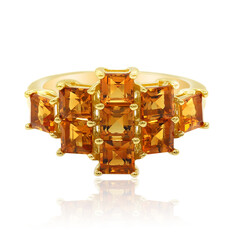Anillo en plata con Citrino de Madeira