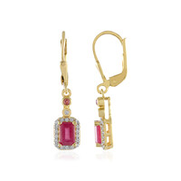 Pendientes en plata con Rubí de Madagascar