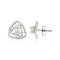 Pendientes en plata con Perla Freshwater