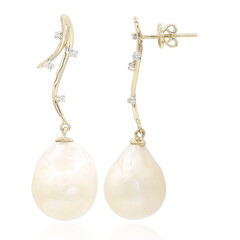 Pendientes en oro con Perla Freshwater (TPC)