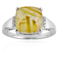 Anillo en plata con Cuarzo rutilado
