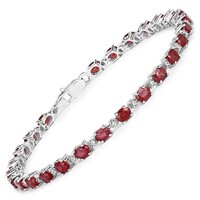 Brazalete en plata con Rubí de Madagascar