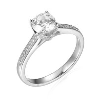 Anillo en plata con Topacio blanco