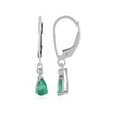 Pendientes en plata con Esmeralda de Zambia