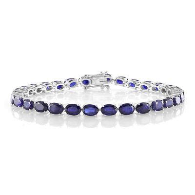 Brazalete en plata con Zafiro azul de Madagascar
