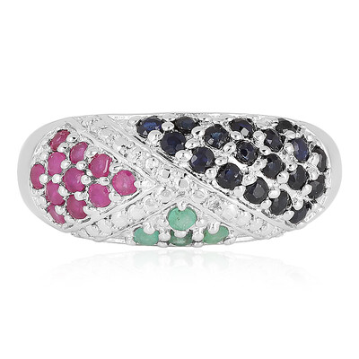 Anillo en plata con Rubí