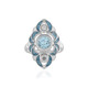 Anillo en plata con Topacio azul cielo (Adela Silber)