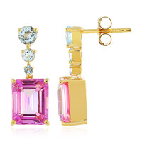 Pendientes en plata con Topacio aniversario