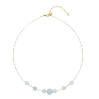 Collar en plata con Aguamarina de Brasil