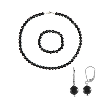 Set en plata con Ónix negro