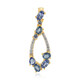 Colgante en oro con Zafiro azul