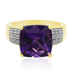 Anillo en oro con Amatista de Uruguay