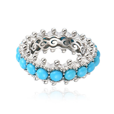 Anillo en plata con Turquesa bella durmiente (Dallas Prince Designs)
