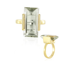 Anillo en plata con Amatista verde