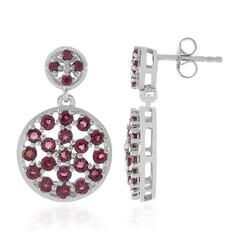 Pendientes en plata con Rodolita