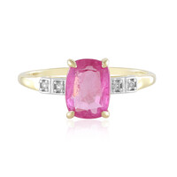 Anillo en oro con Zafiro rosa de Madagascar