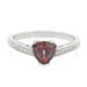 Anillo en plata con Zircón rojo