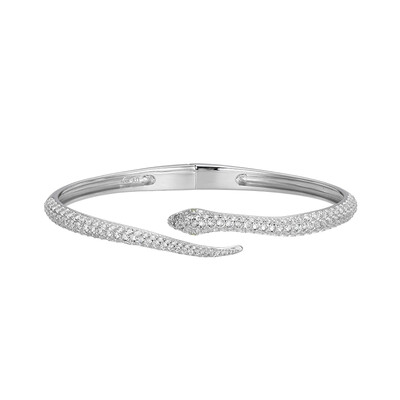 Brazalete en plata con Topacio blanco (Adela Silber)