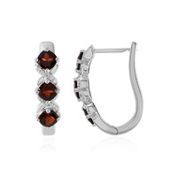 Pendientes en plata con Granate de Mozambique