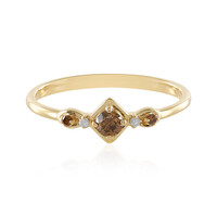 Anillo en oro con Diamante chocolate I2