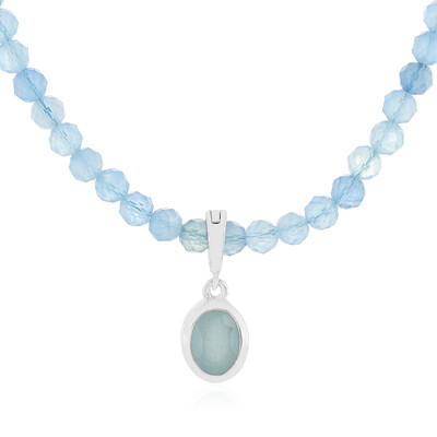 Collar en plata con Aguamarina