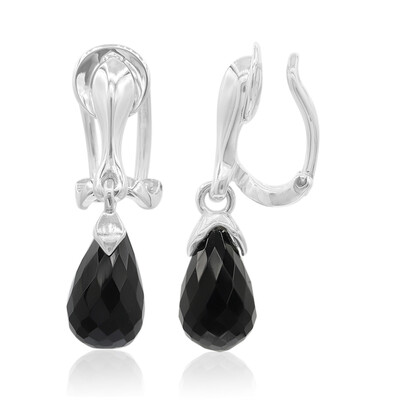 Pendientes en plata con Ágata negro