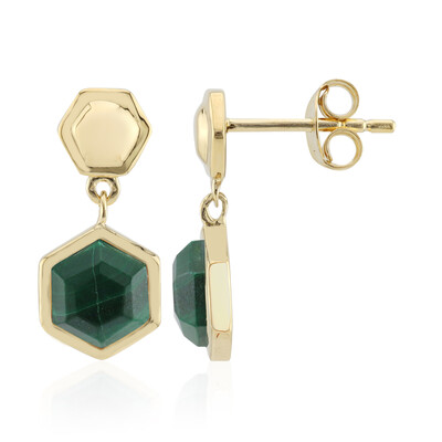 Pendientes en plata con Malaquita