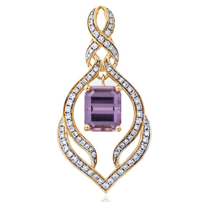 Colgante en oro con Diáspora rosa (AMAYANI)