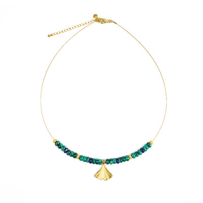 Collar en plata con Malaquita